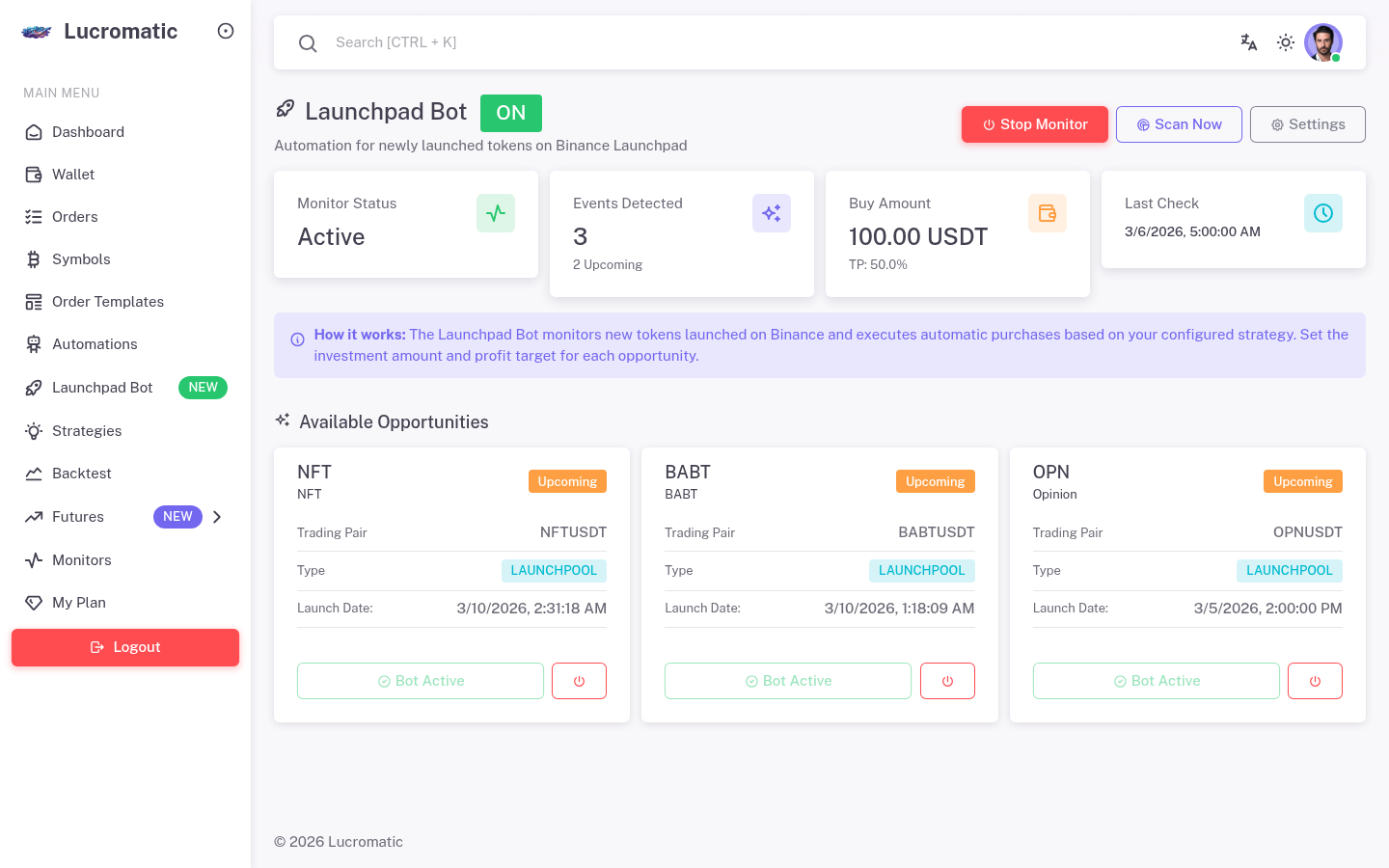 Launchpad Sniper Bot